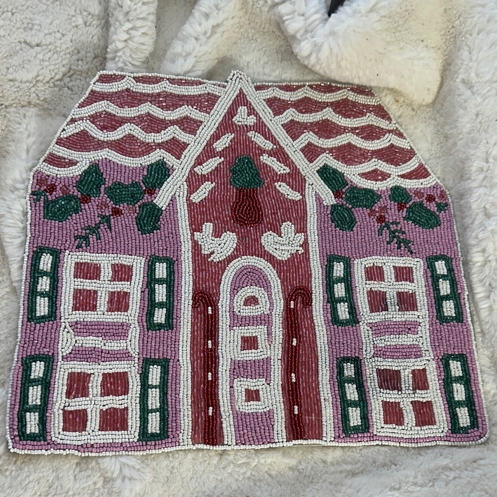 Gingerbread beaded placemat decor